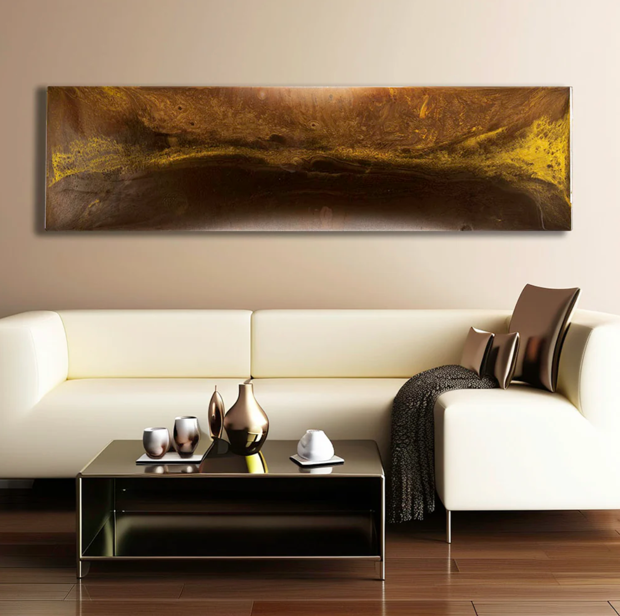 Hand Poured Resin Metal Wall Art by Paul Marshall – Unique Centrepiece for Your Home