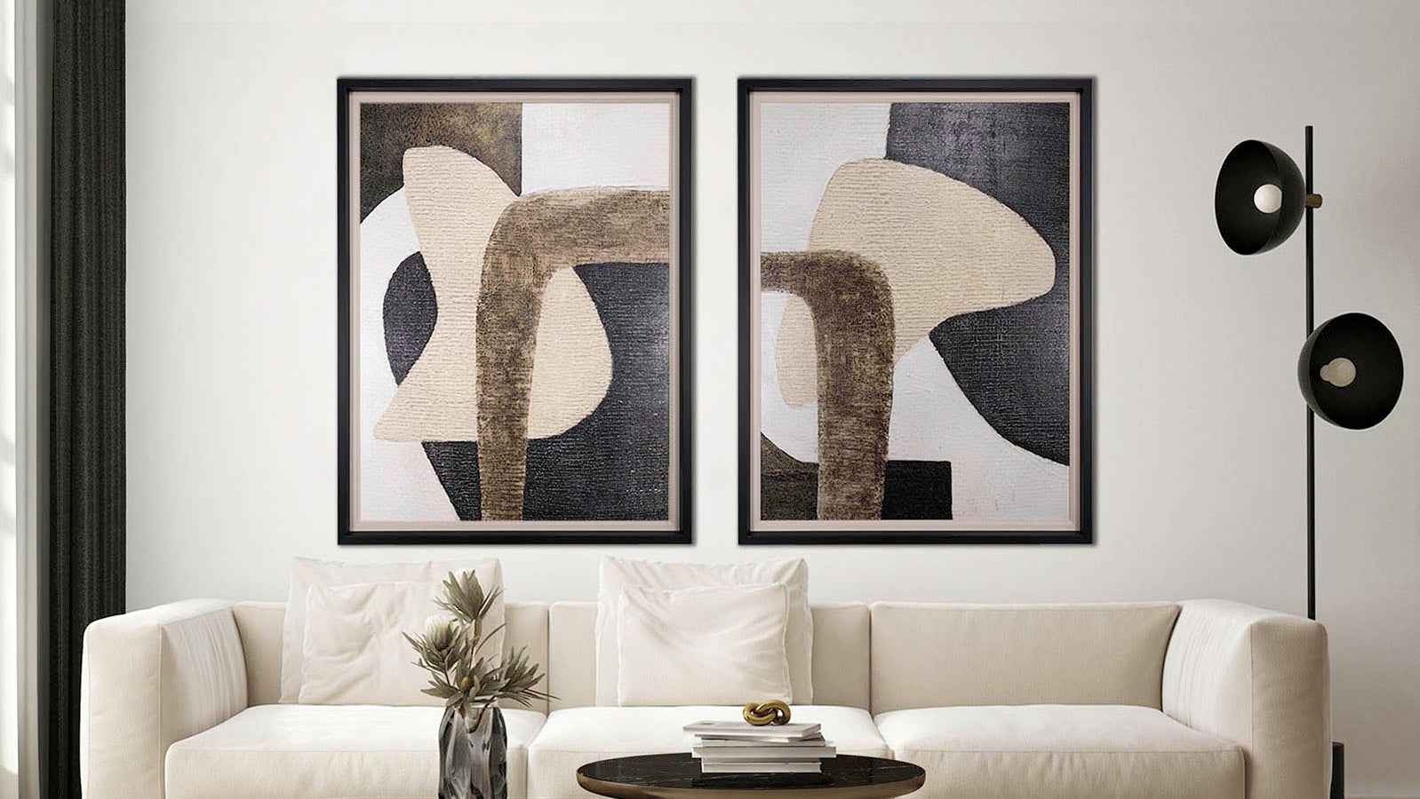 Large abstract wall art handcrafted in Yorkshire for modern UK homes