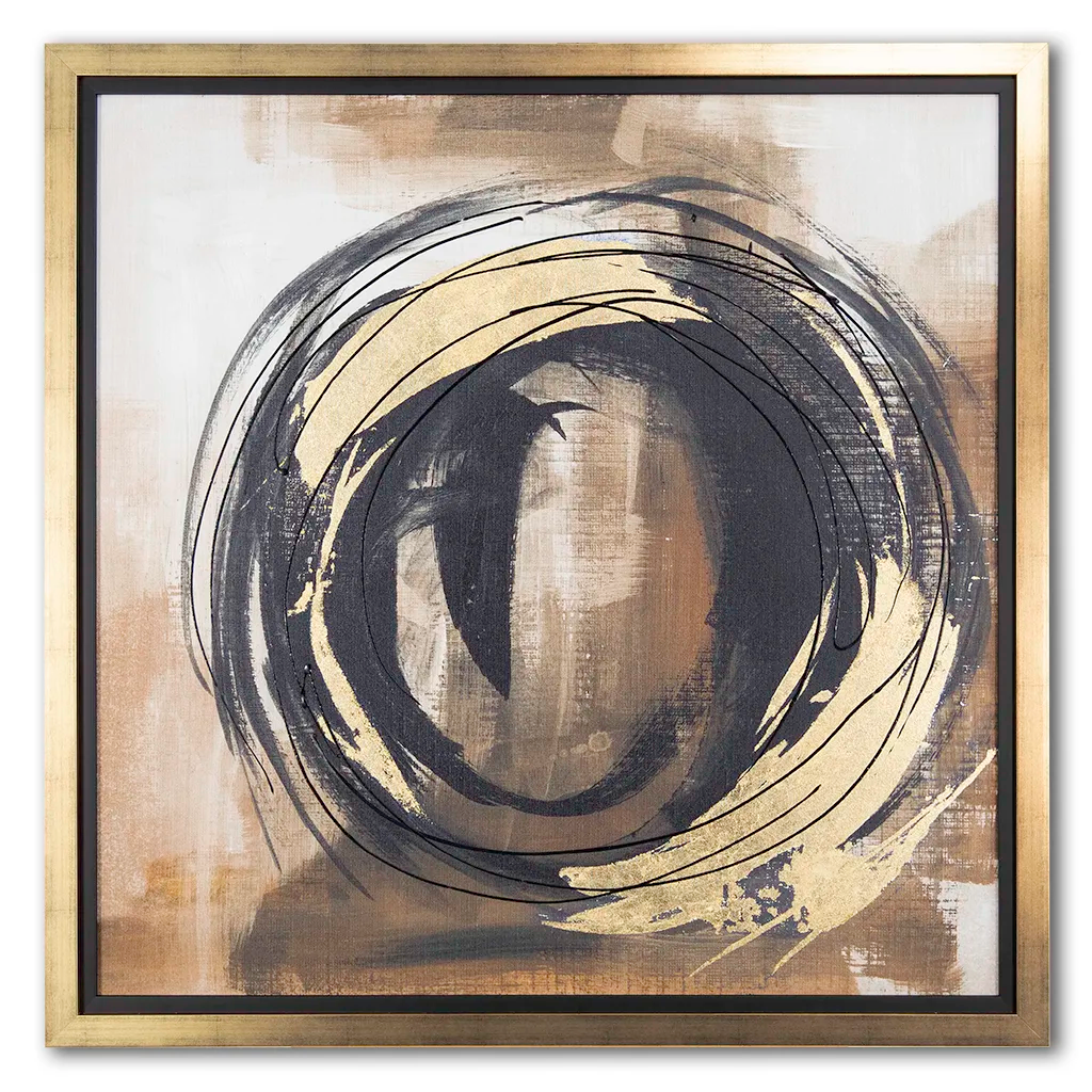Aurum Orbit 2 Luxury Gold Abstract Wall Art