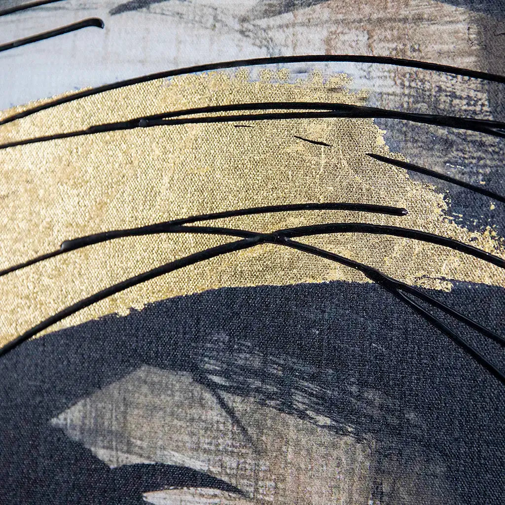 Aurum Orbit 1 Luxury Gold Abstract Wall Art
