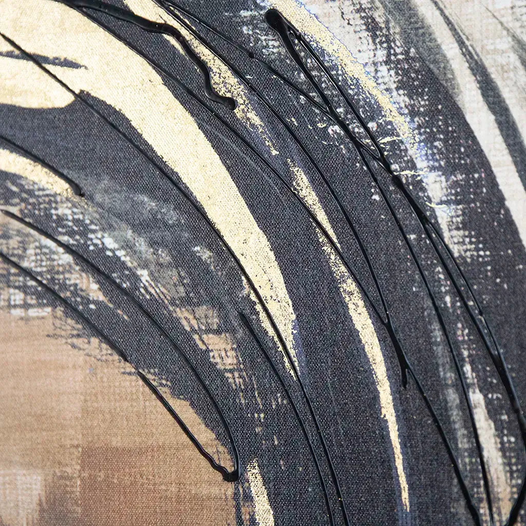 Aurum Orbit 1 Luxury Gold Abstract Wall Art