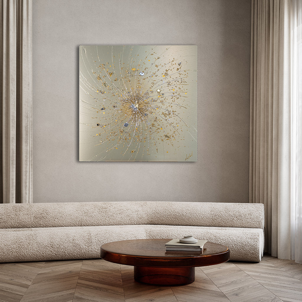 Champagne Treasure, metal wall art