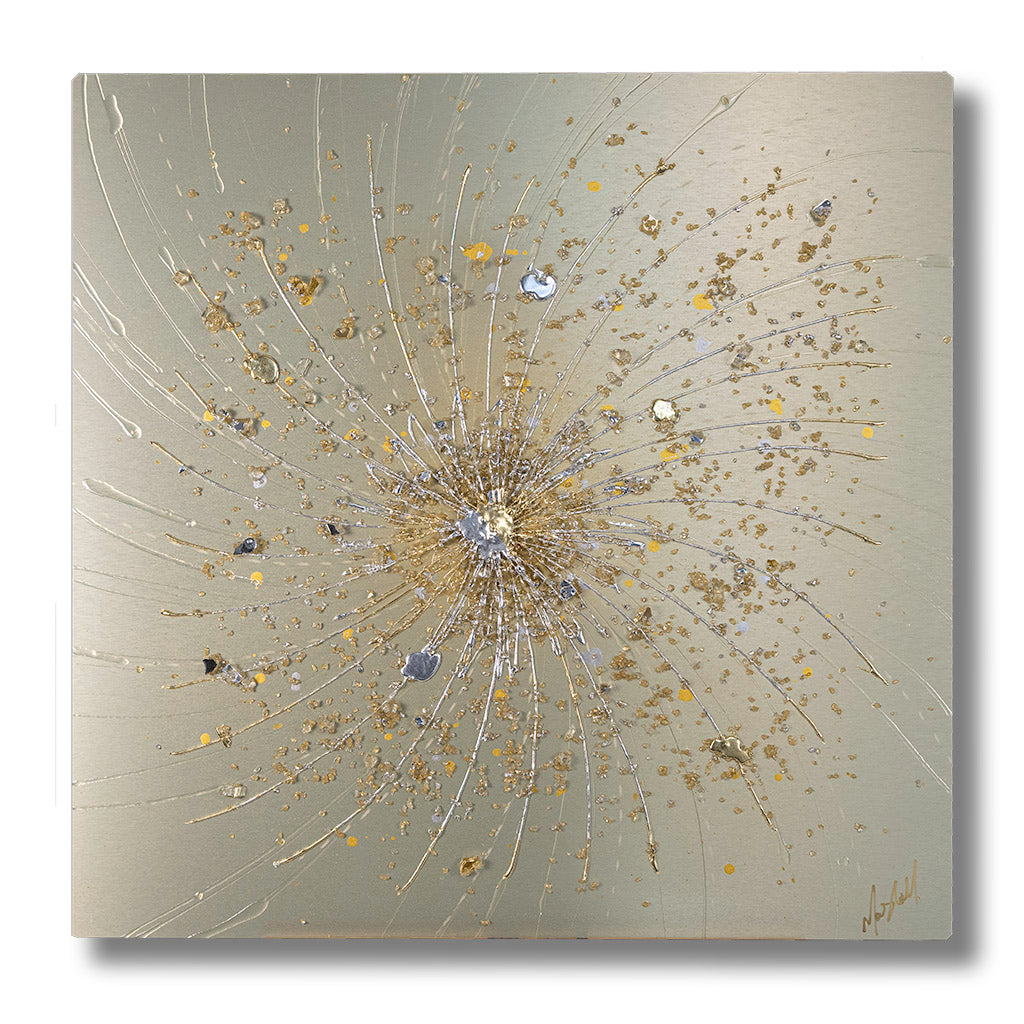 Champagne Treasure, metal wall art