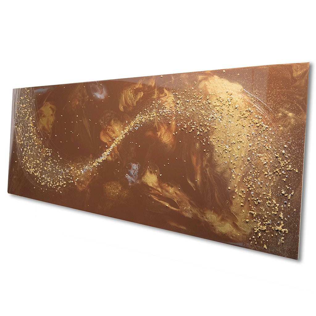 Creation in Chocolate and Gold, Resin Wall Art
