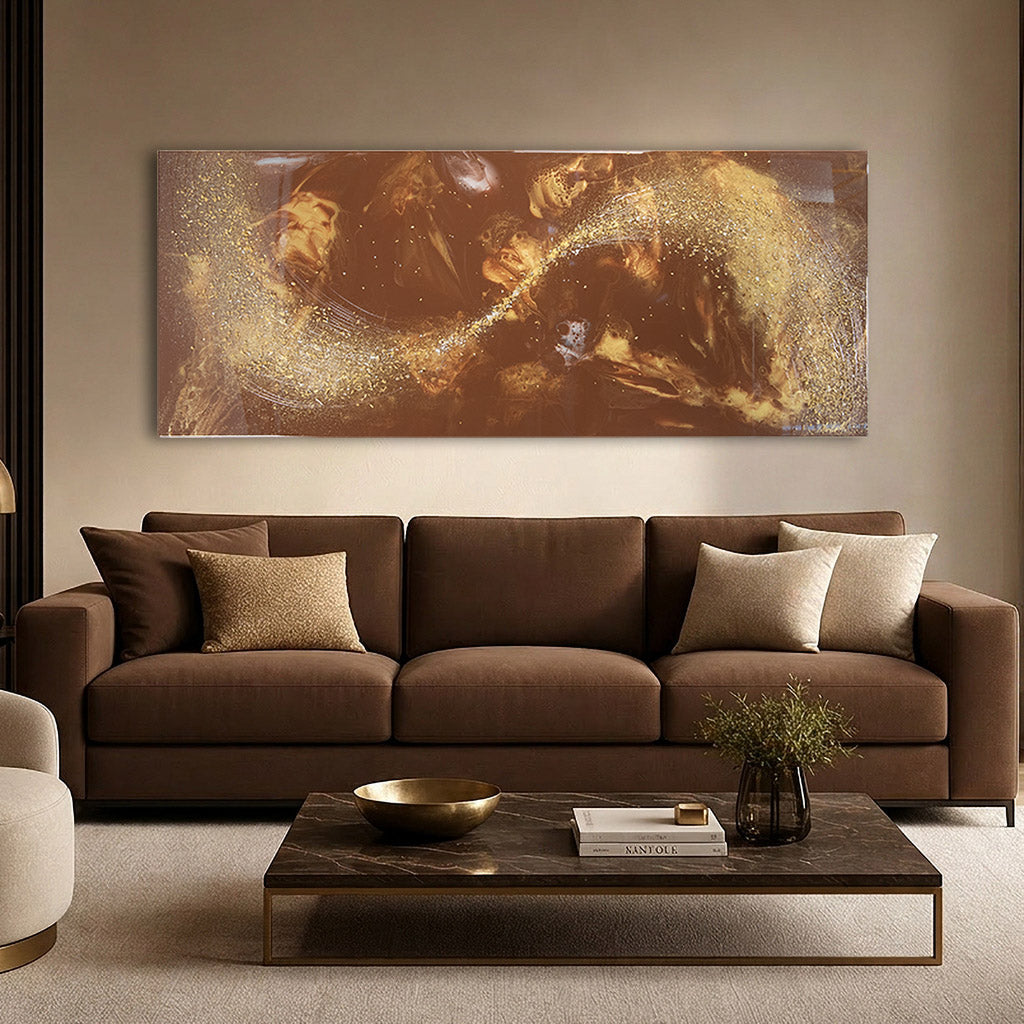 Creation in Chocolate and Gold, Resin Wall Art