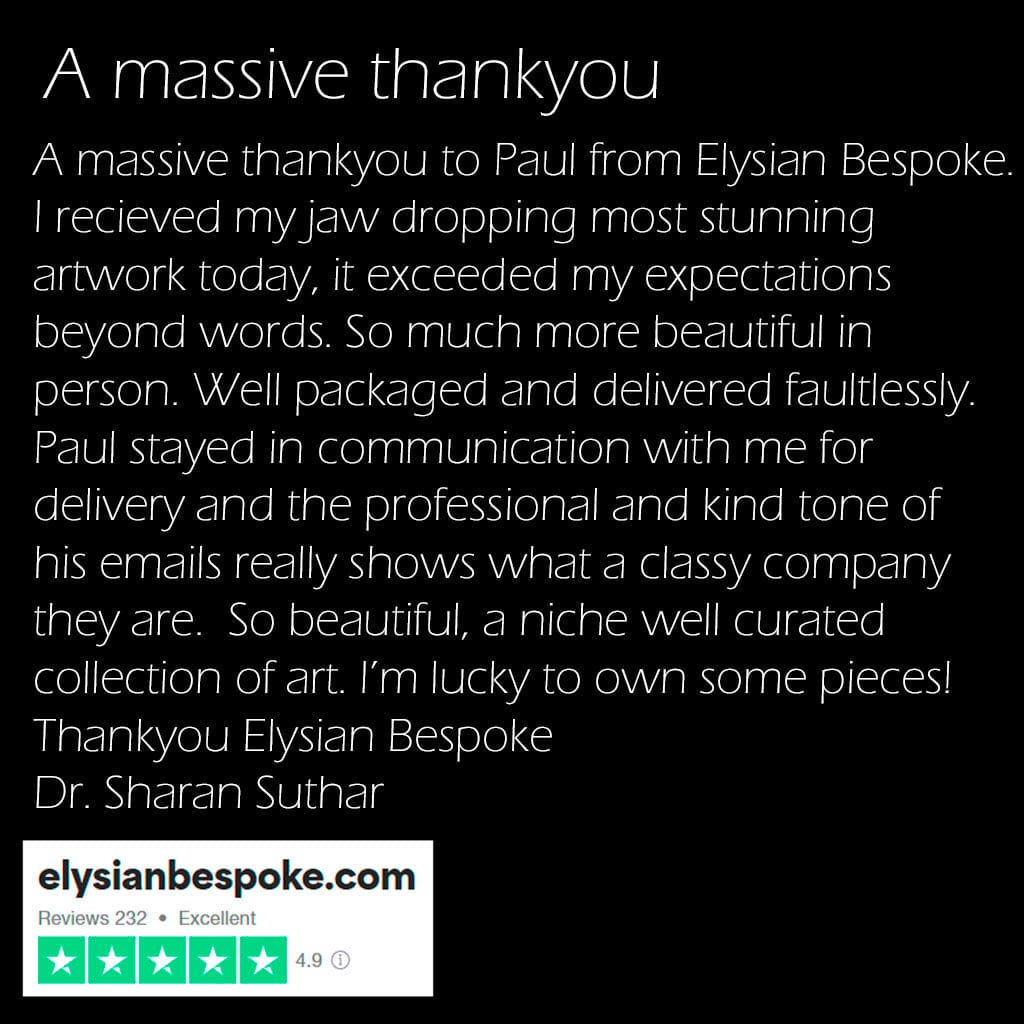 Luxury wall art reviews - elysian bespoke reviews - customer photos