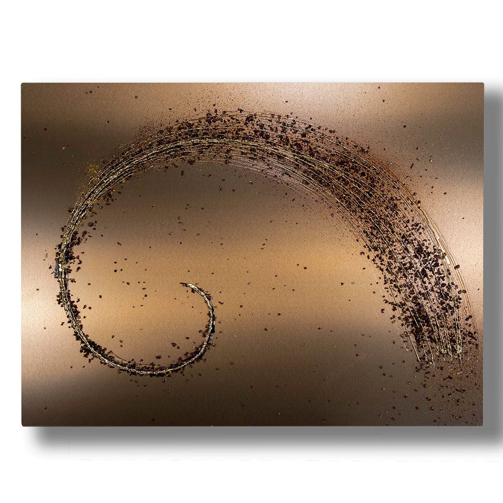 Fibonacci Swirl Bronze Metal wall art