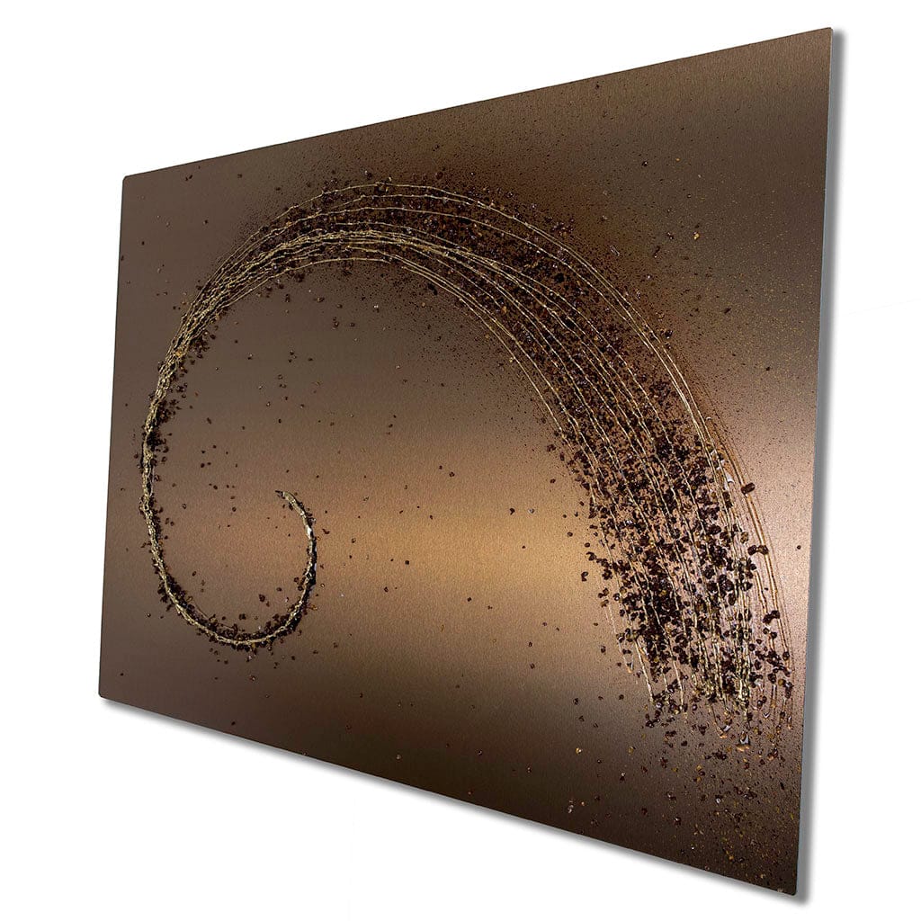 Fibonacci Swirl Bronze Metal wall art