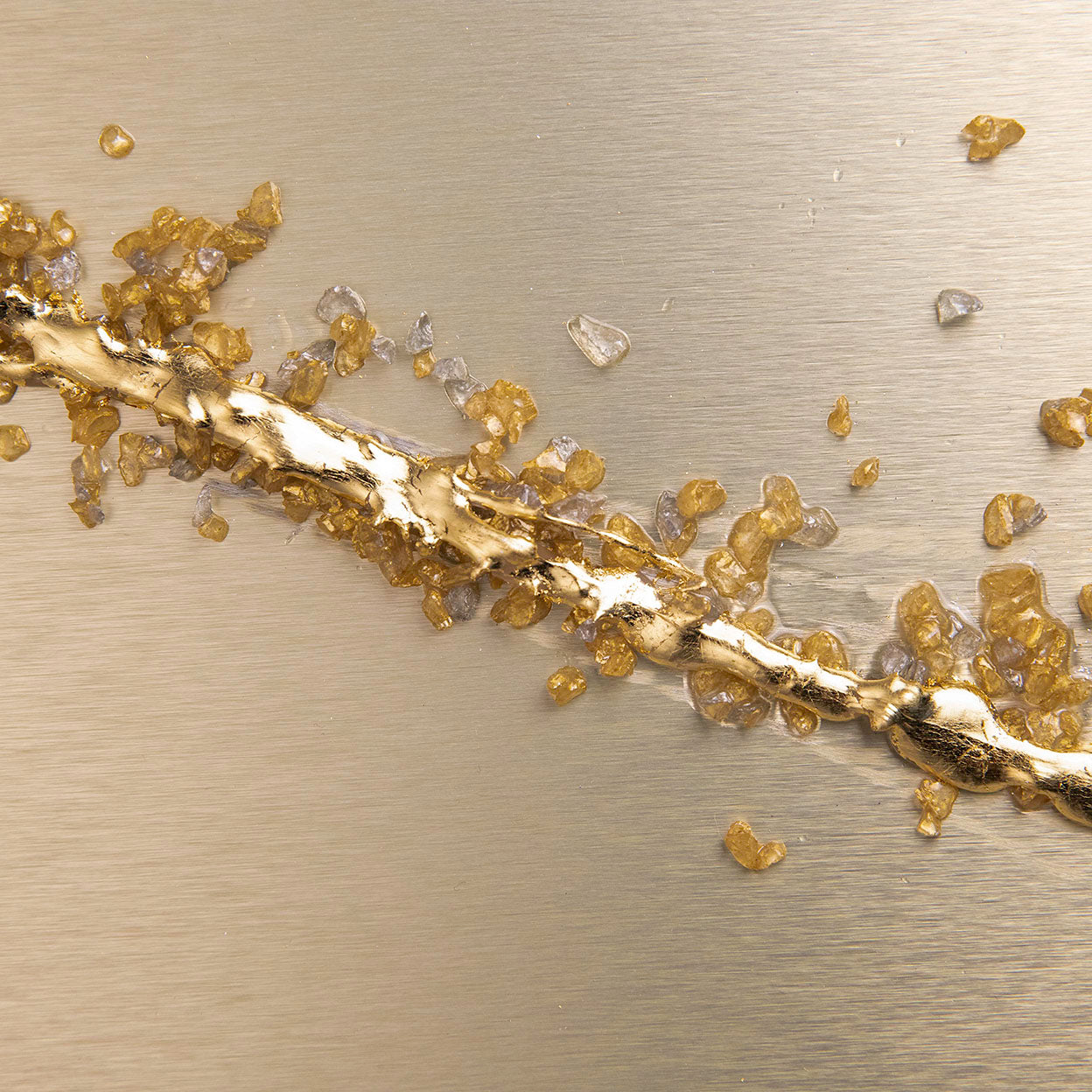 Lithium Alchemy Champagne Metal Wall Art