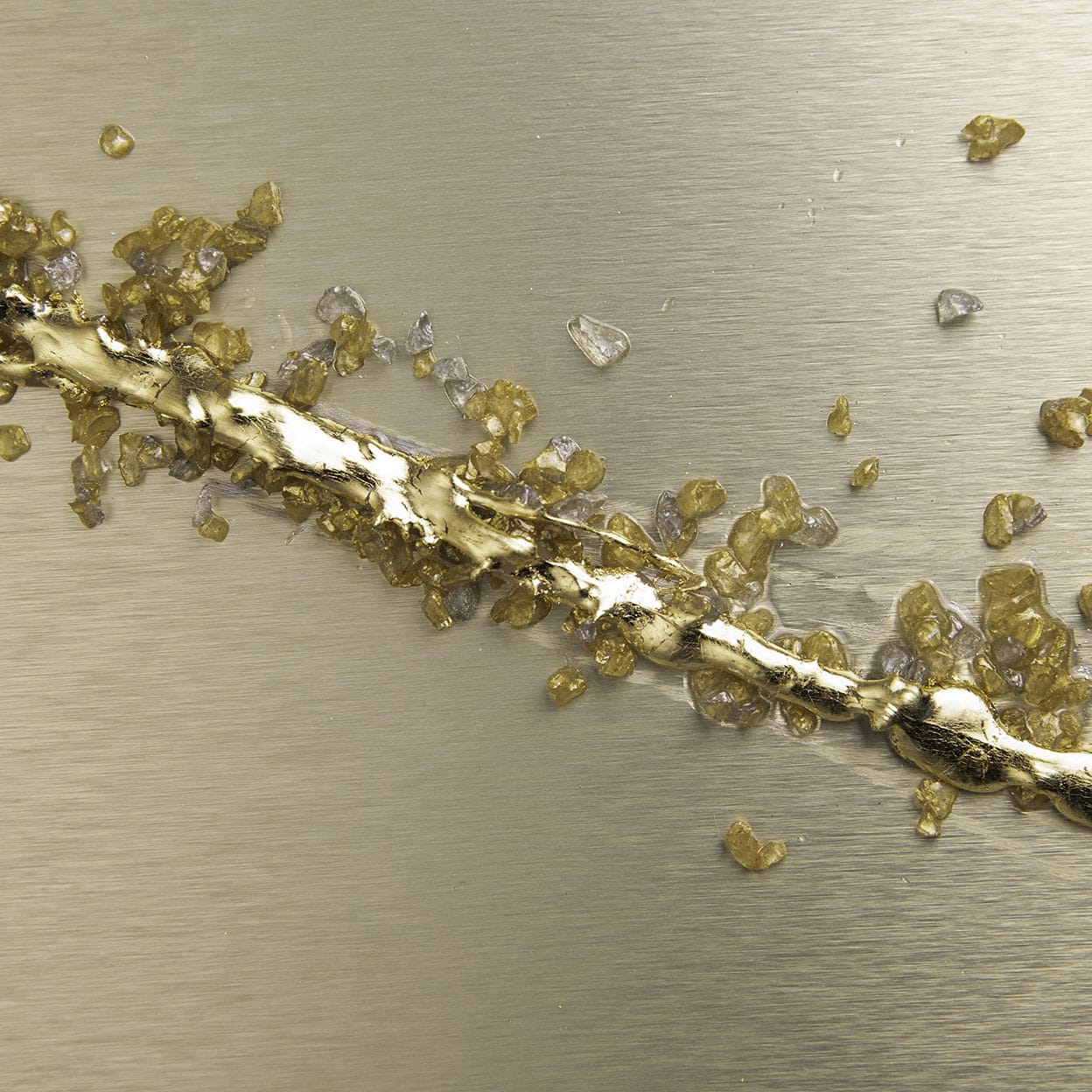 Lithium Alchemy Champagne Metal Wall Art