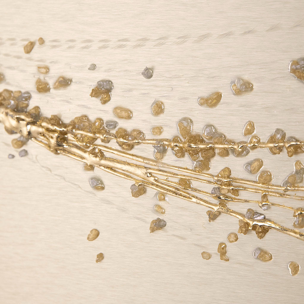 Lithium Alchemy Champagne Metal Wall Art