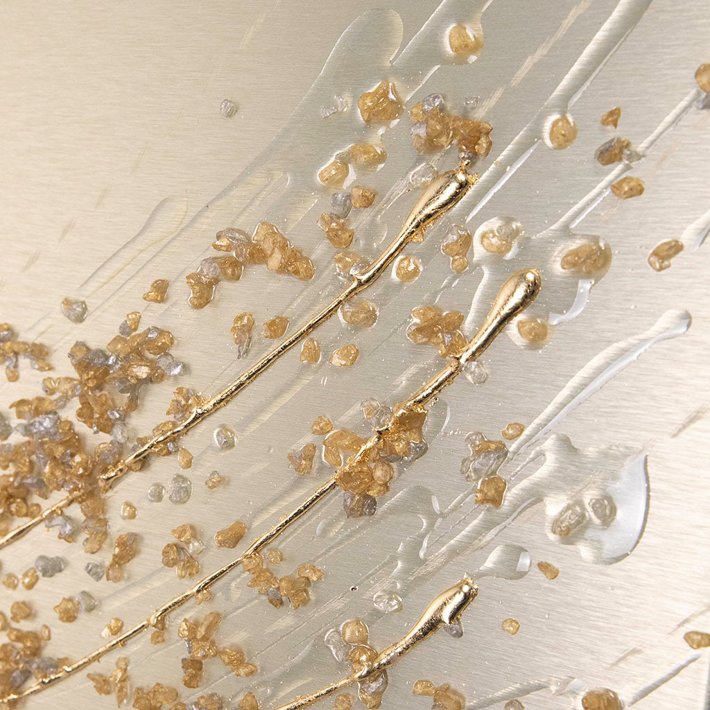 Lithium Alchemy Champagne Metal Wall Art