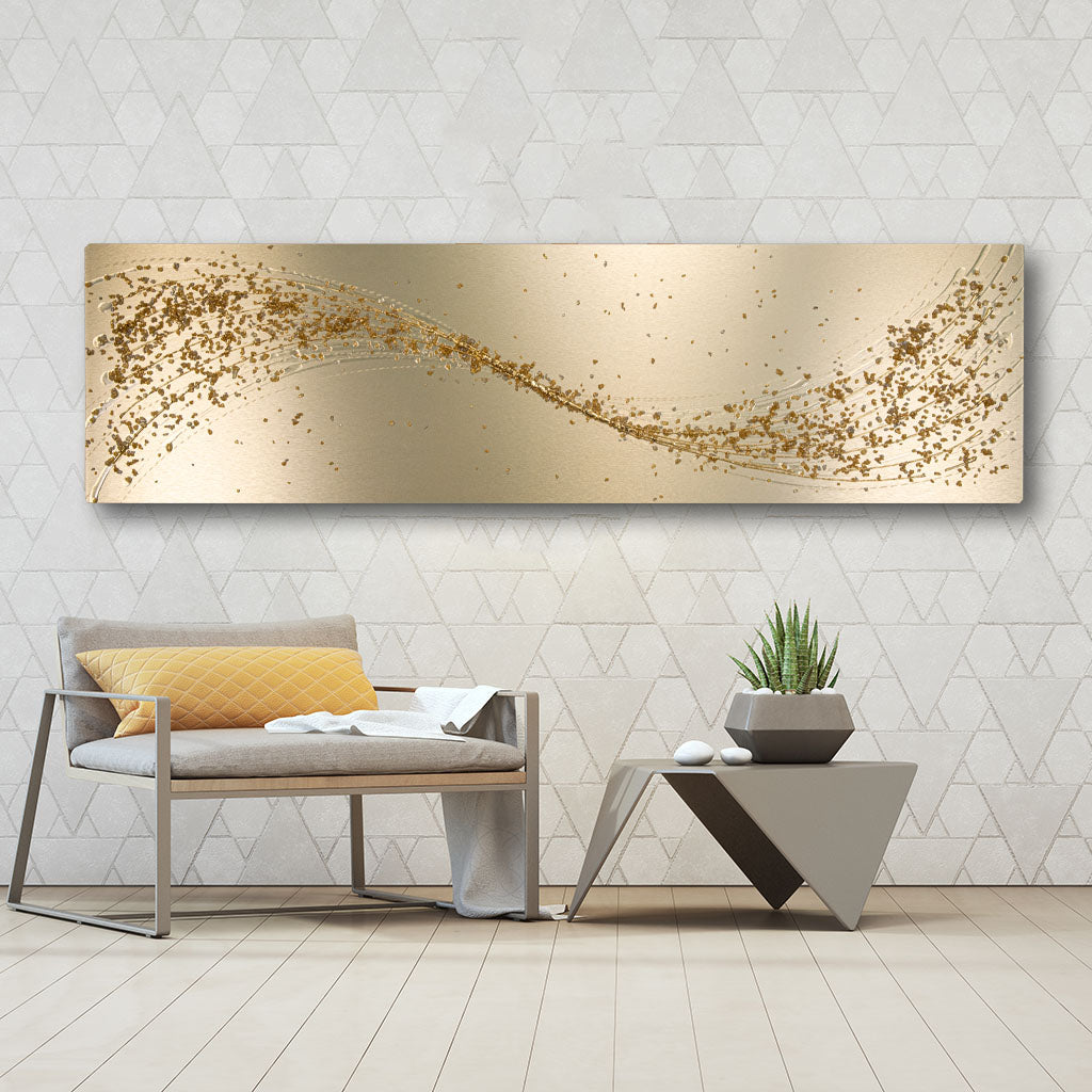 Lithium Alchemy Champagne Metal Wall Art
