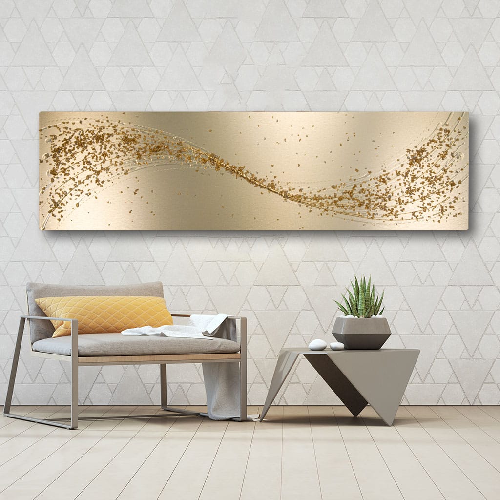 Lithium Alchemy Champagne Metal Wall Art