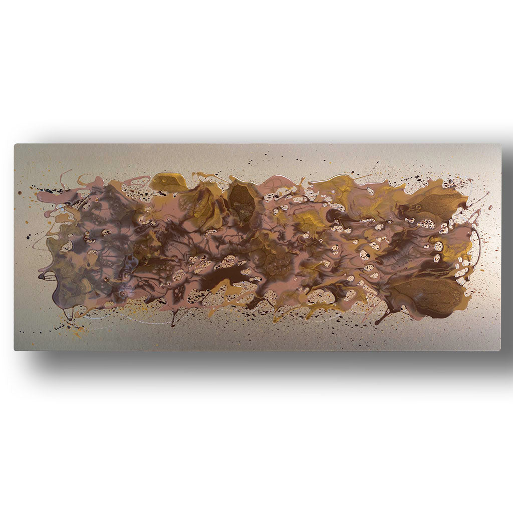Hand made resin wall art in mocha brown colours