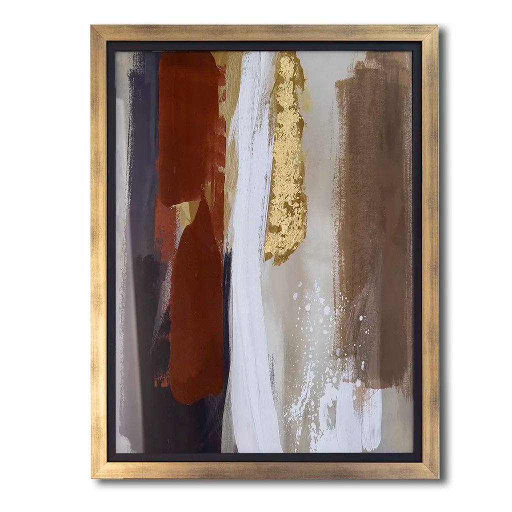 Earth & Gold Abstract 2 Framed Wall Art