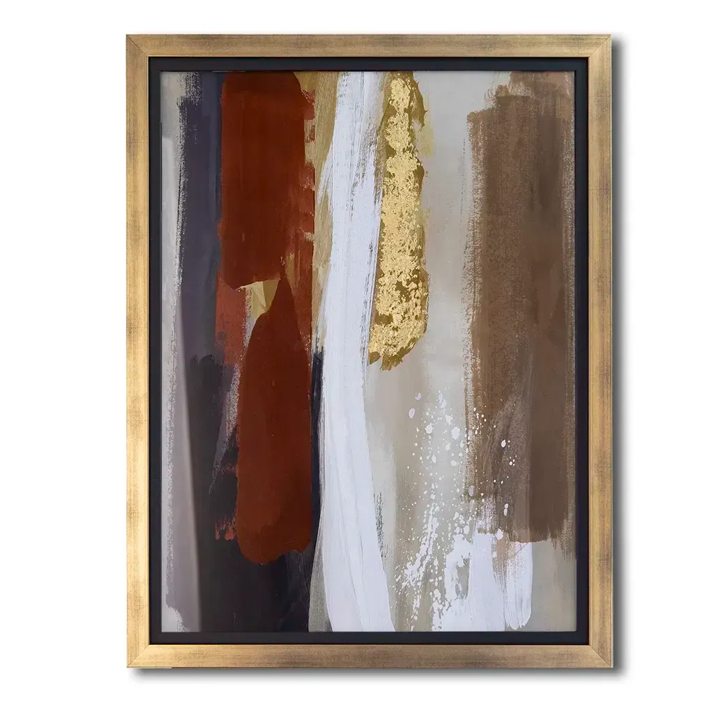 Earth & Gold Abstract 2 Framed Wall Art
