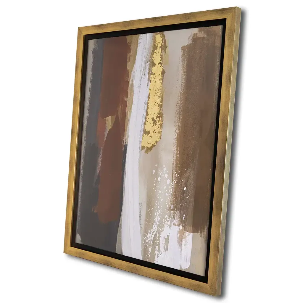 Earth & Gold Abstract 2 Framed Wall Art