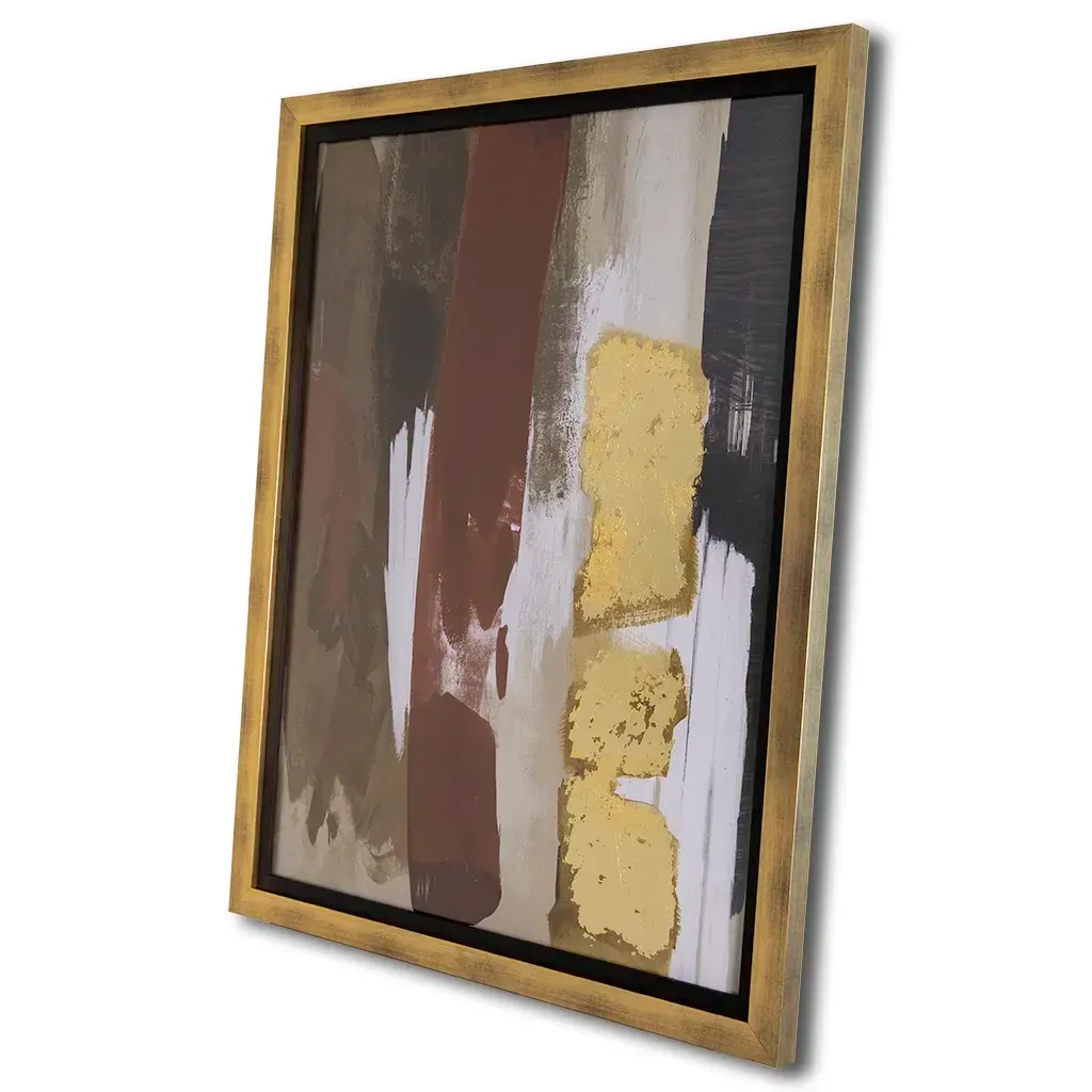 Earth & Gold Abstract 1 Framed Wall Art