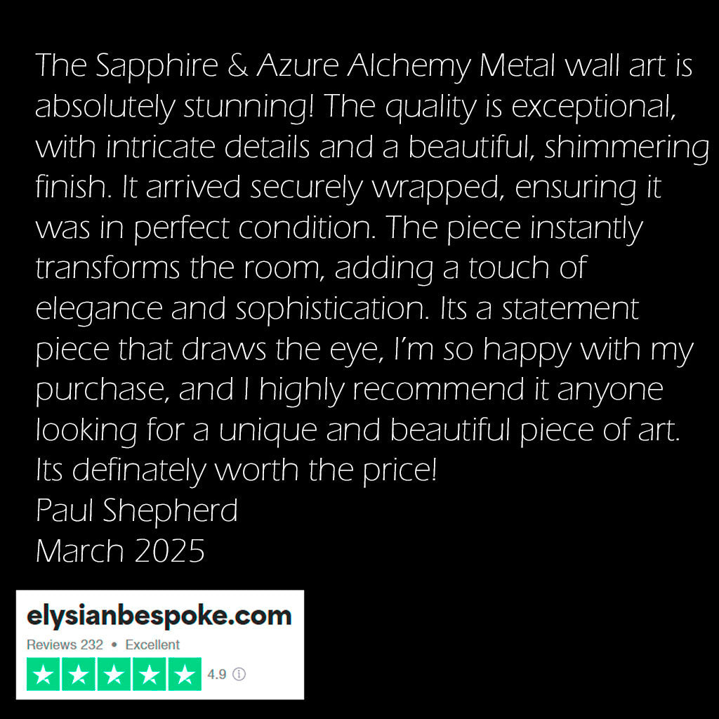 Saphire and Azure Alchemy Metal wall art