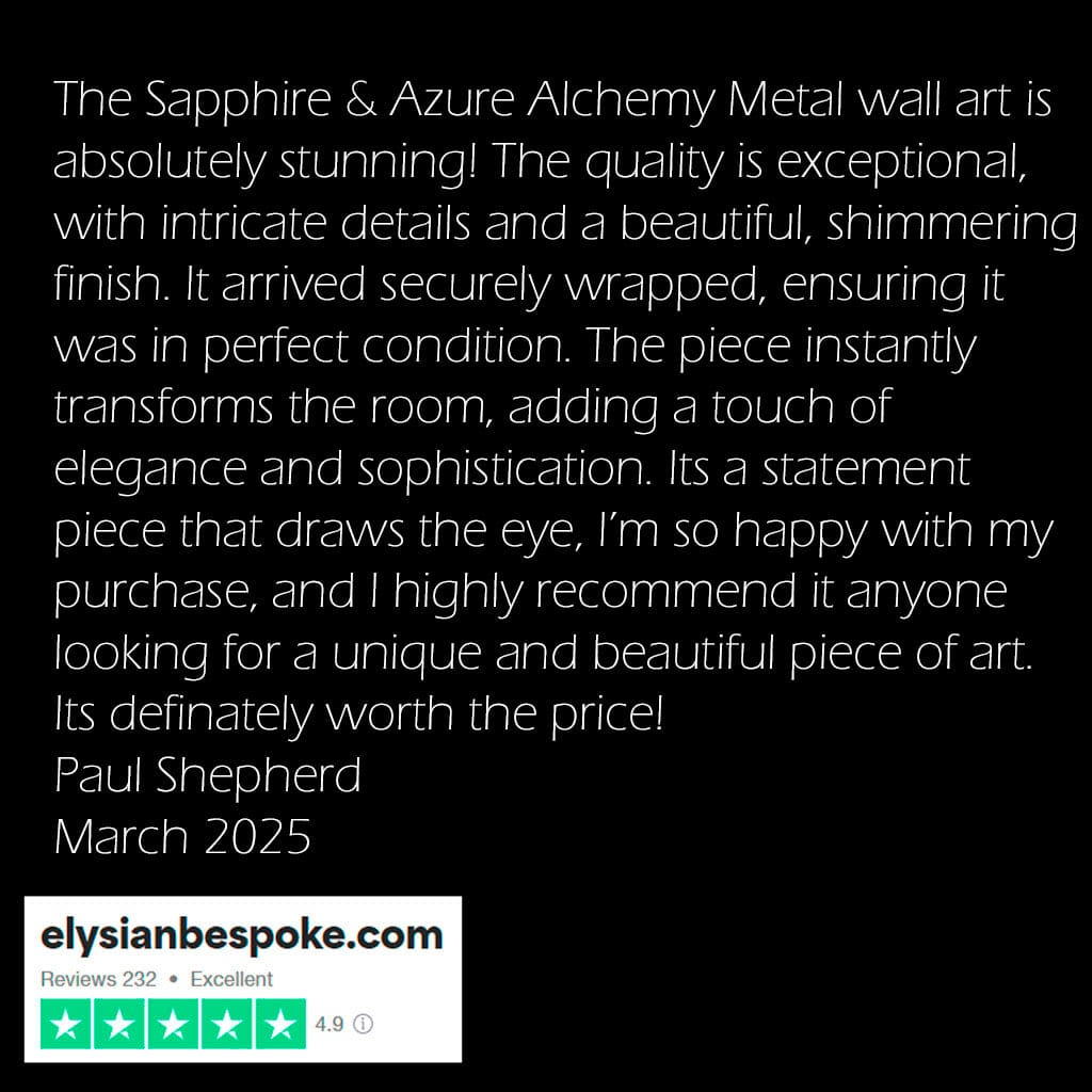 Saphire and Azure Alchemy Metal wall art
