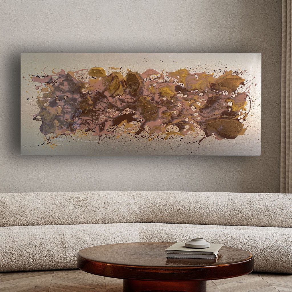 Mocha Mouse Meddle Metal wall art