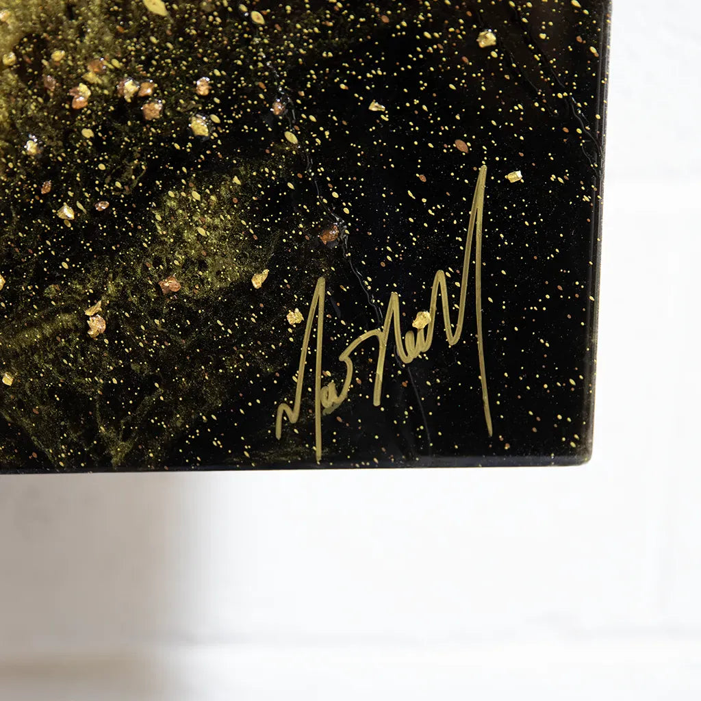 One-Off Original Black, Gold & Bronze Abstract Artwork – 300cm × 125cm
