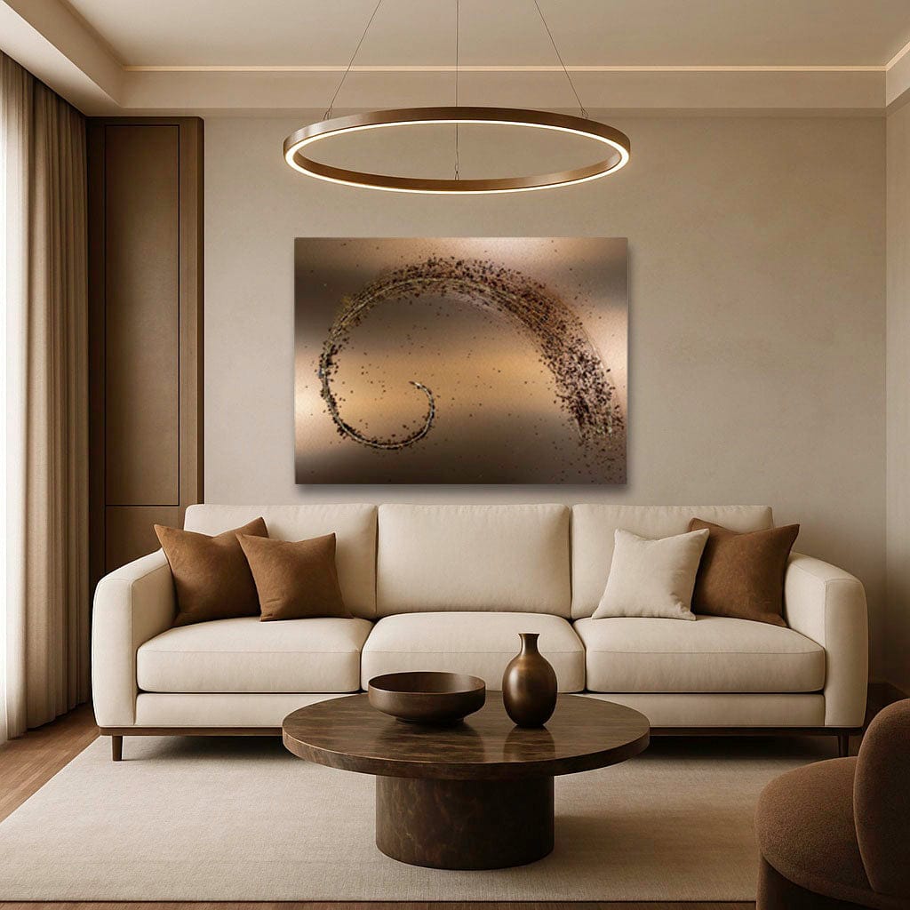 Fibonacci Swirl Bronze Metal wall art