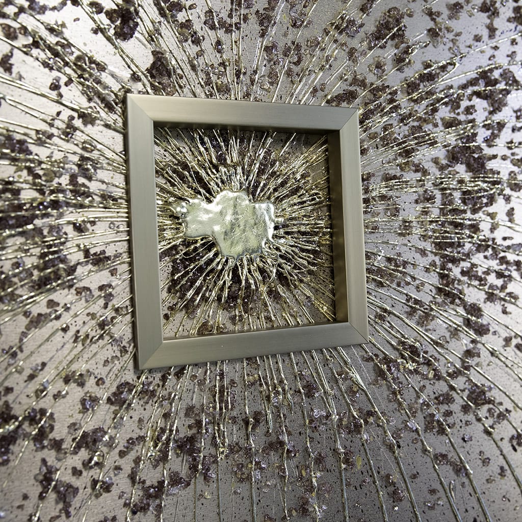 focalpoint bronze metal wall art | closeup of the handmade metal wall art by elysian bespoke
