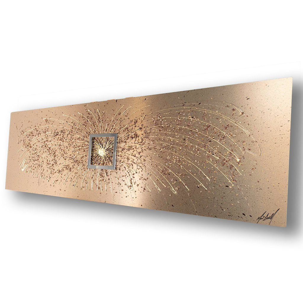 Mocha Focalpoint Starburst Metal Wall Art