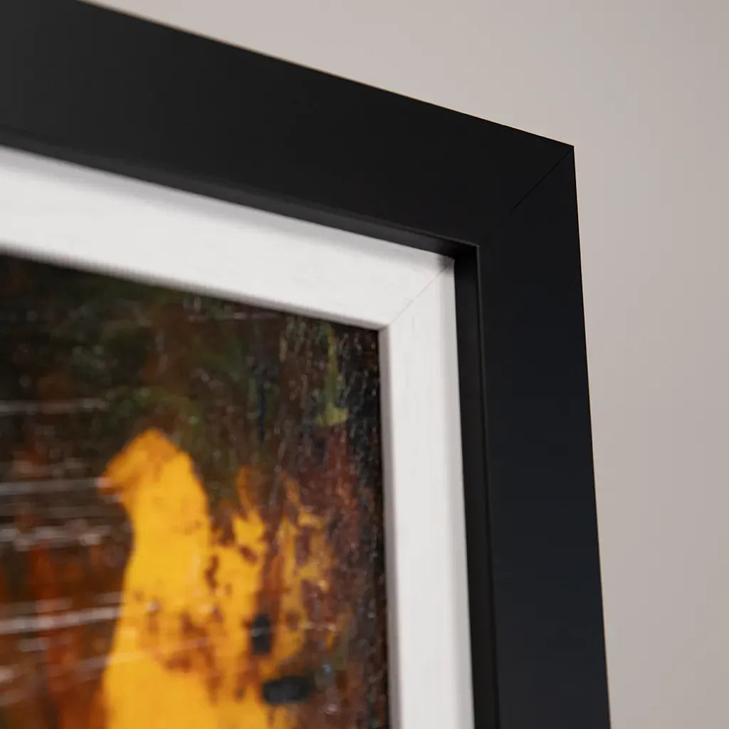 Golden Ember – Framed Abstract Wall Art