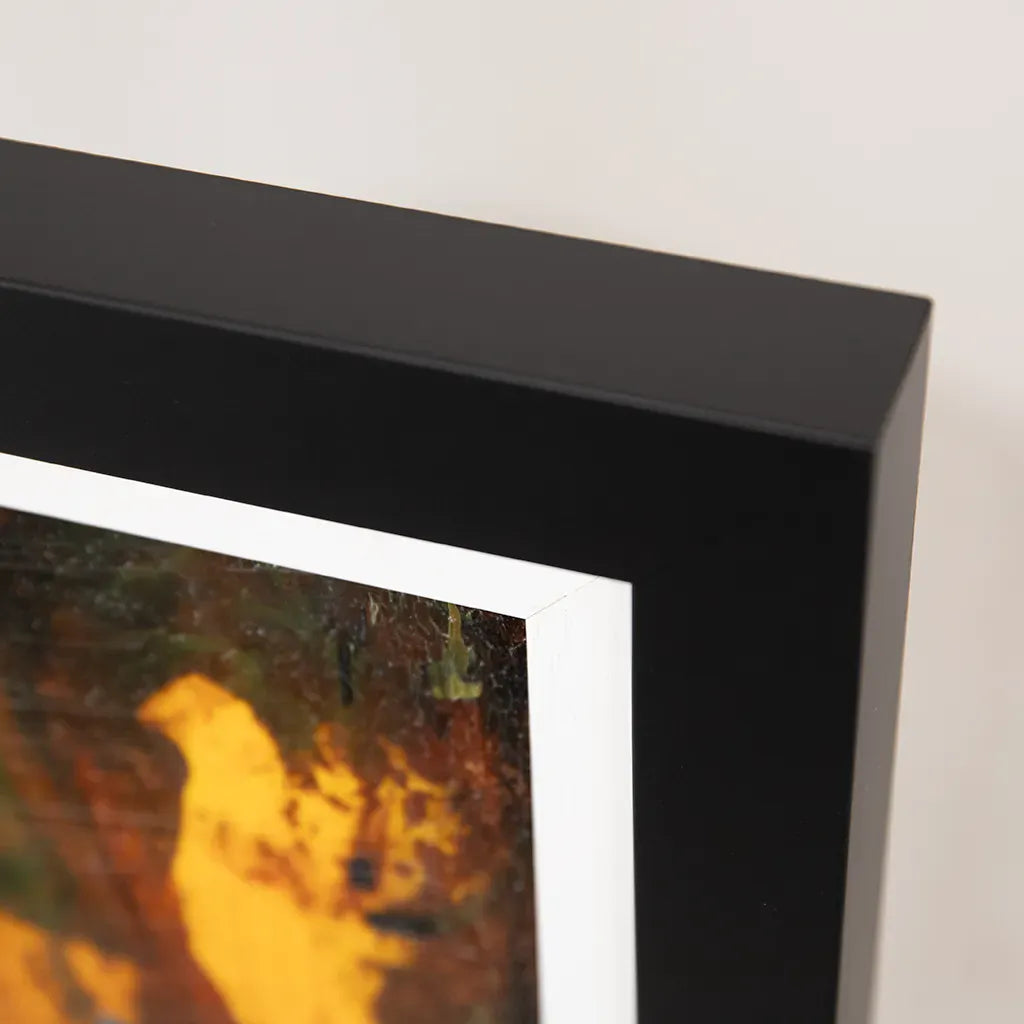 Golden Ember – Framed Abstract Wall Art