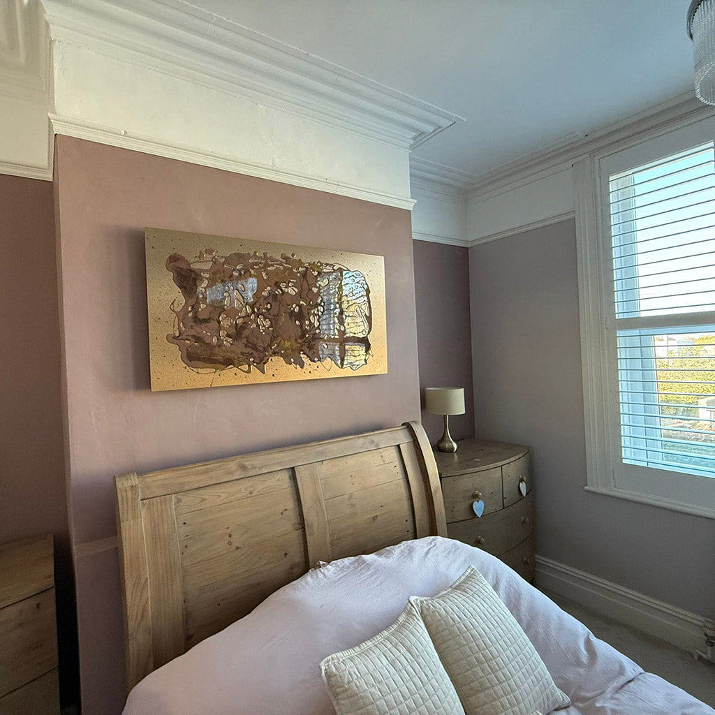 Mocha Mouse Meddle Metal wall art