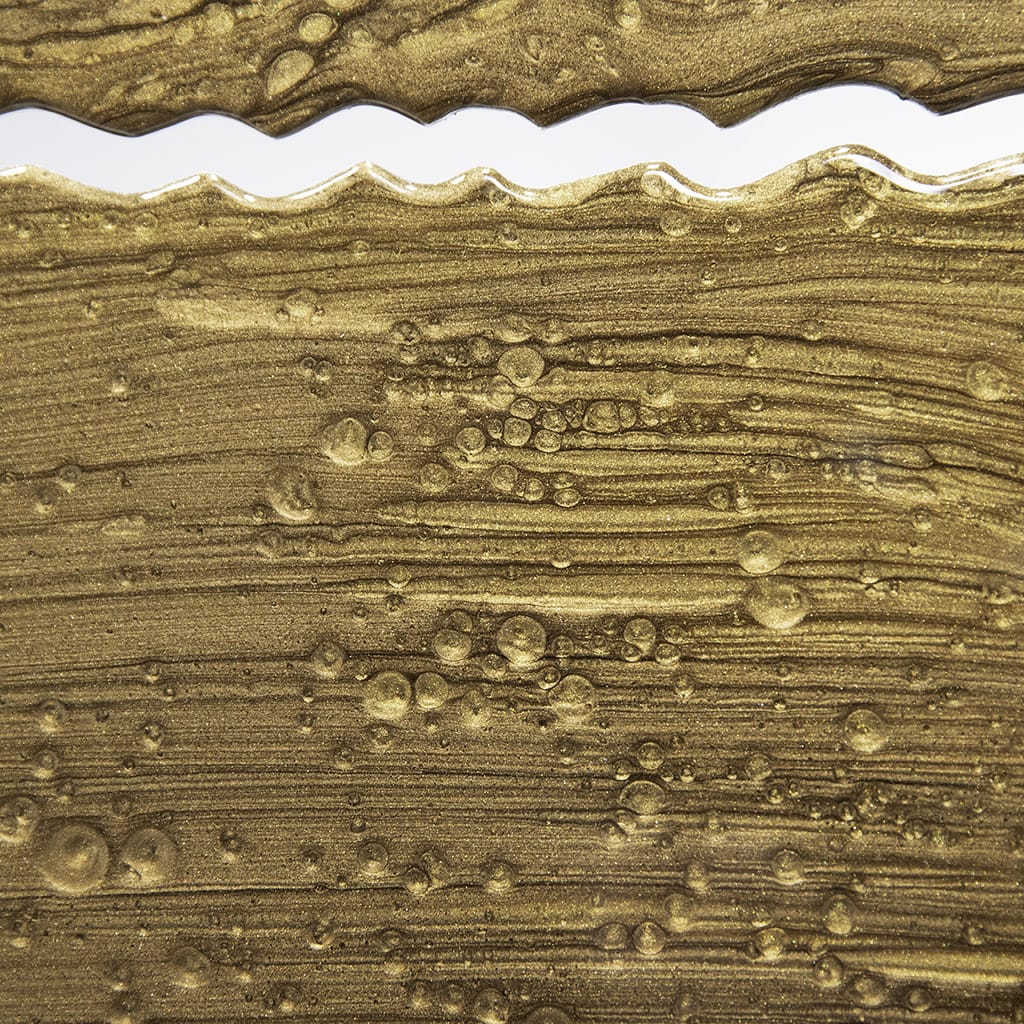 Close up of Handmade contemporary bronze resin wall art with a glossy metallic finish. Lounge wall art | luxury abstract wall art by Elysain bespoke.