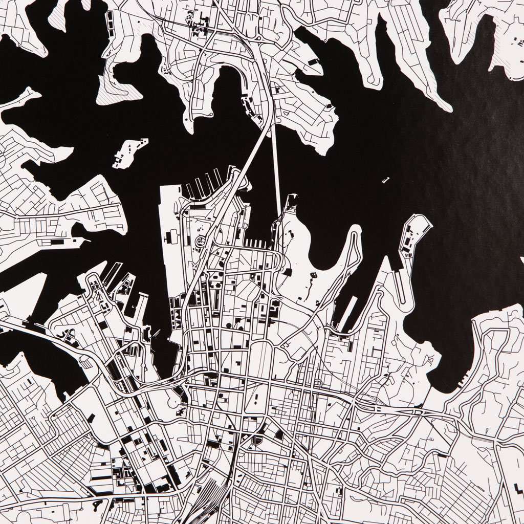 Sydney Monochrome Map, Olivier Gratton-Gagne
