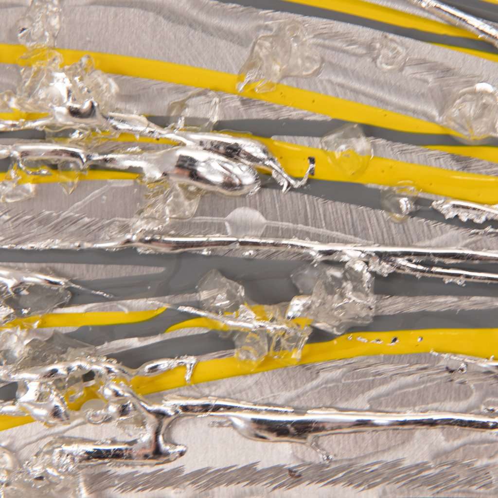 Unique resin and glass metal wall art