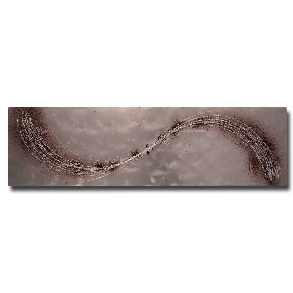 Lithium Mocha Wave Metal Wall Art