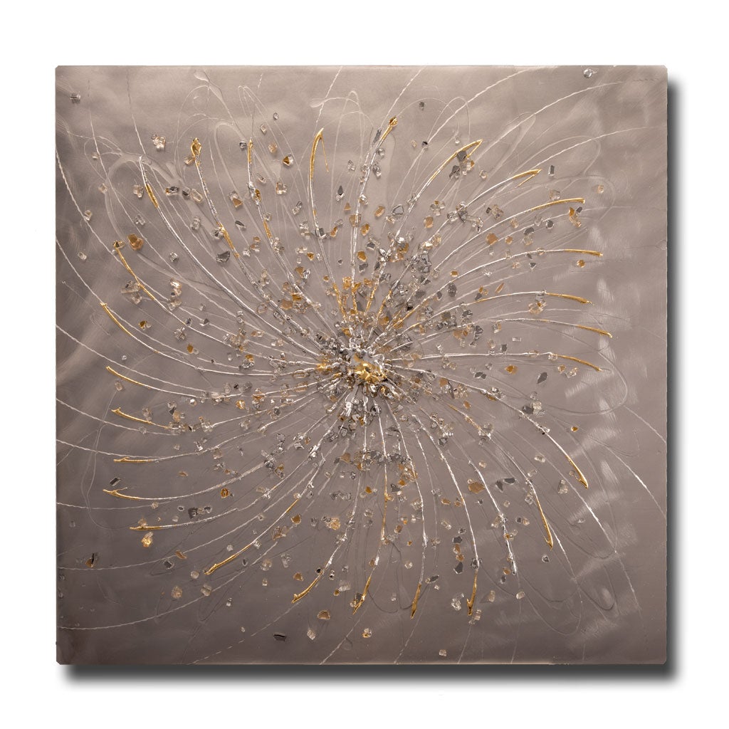Treasure Silver and Gold metal wall art
