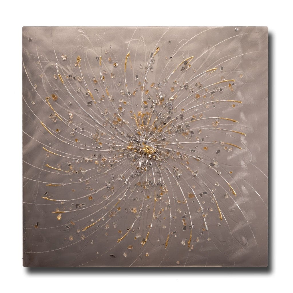 Treasure Silver and Gold metal wall art