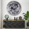 Wall clock in Midnight black and silver