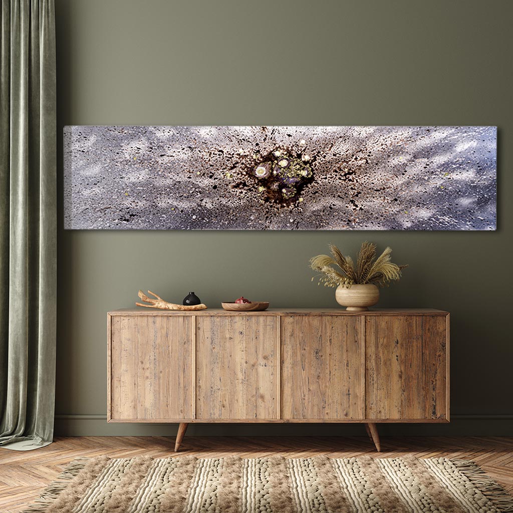 Catalyst in Browns and gold Metal wall art