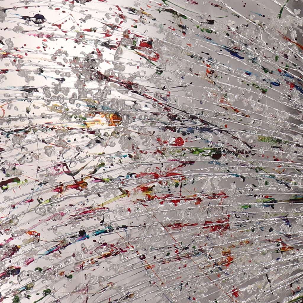 Silver & Multi Coloured Metal Wall Art