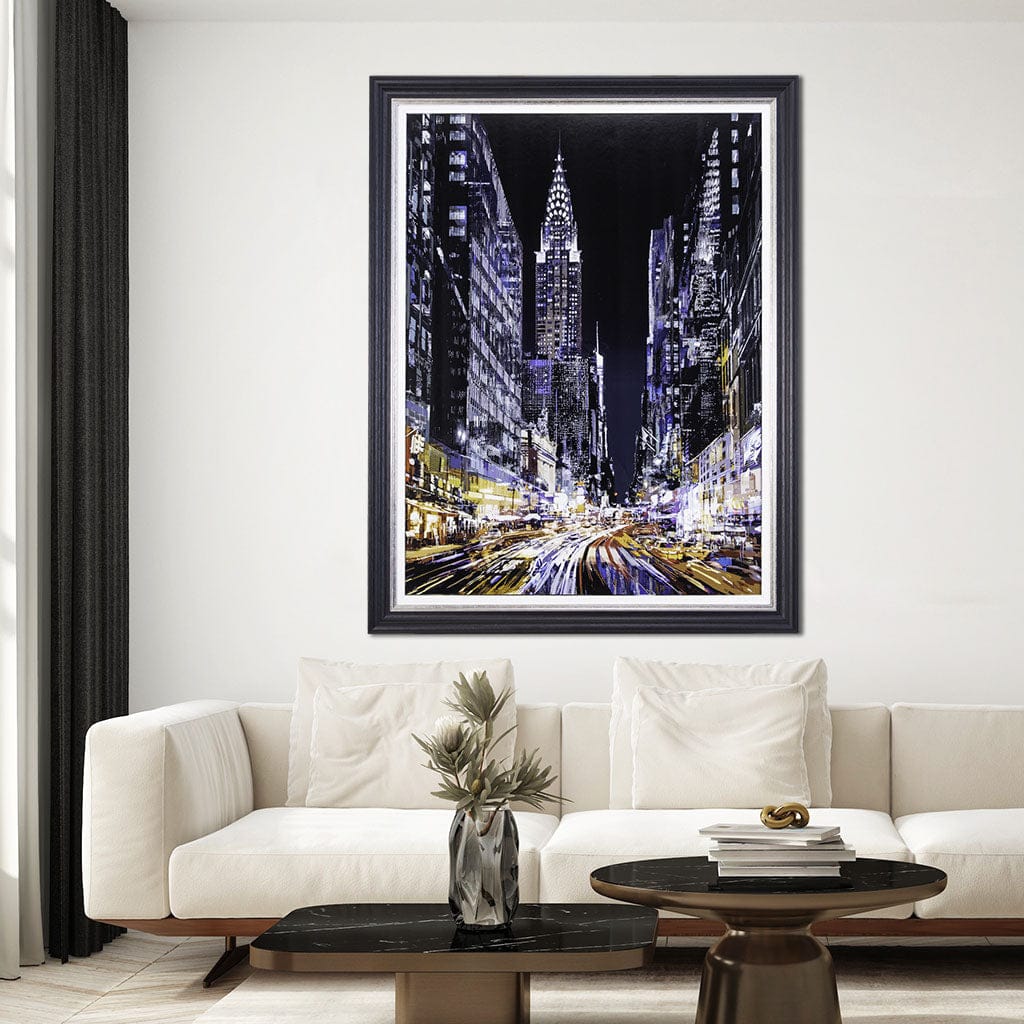 Cityscape Picture for Wall featuring a modern handcrafted city skyline design