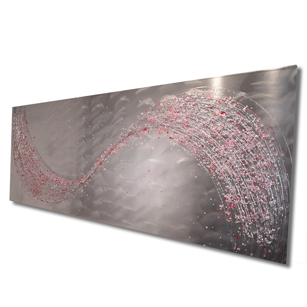 Lithium Blush Petals Metal Wall Art