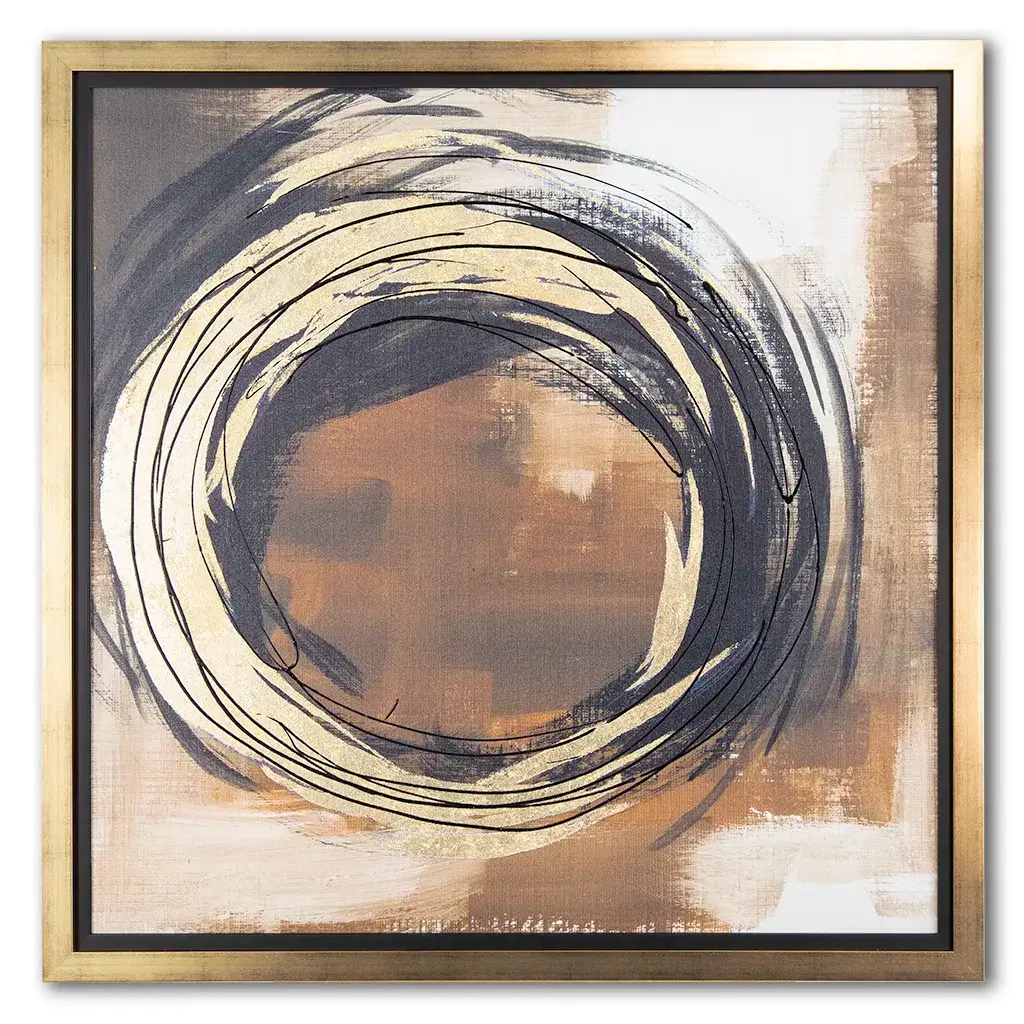 Aurum Orbit 1 Luxury Gold Abstract Wall Art