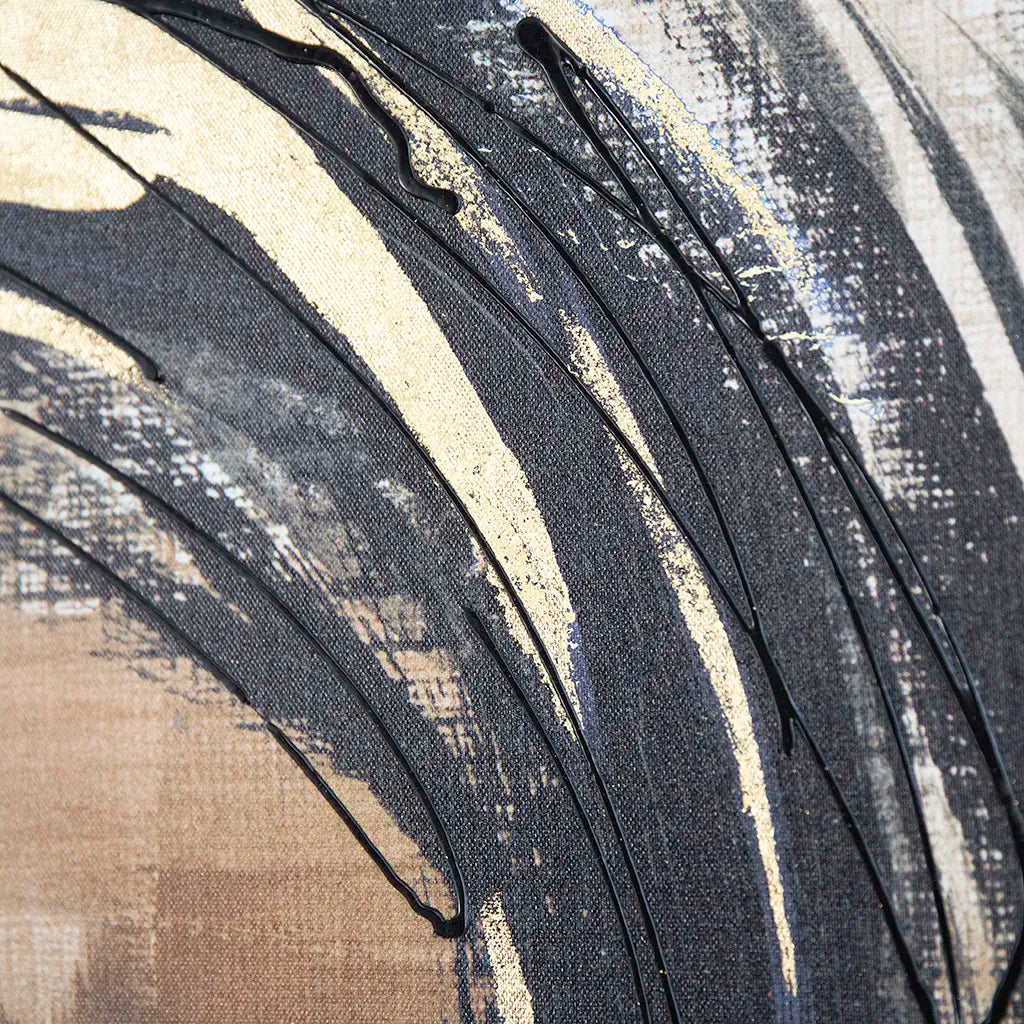 Aurum Orbit 2 Luxury Gold Abstract Wall Art