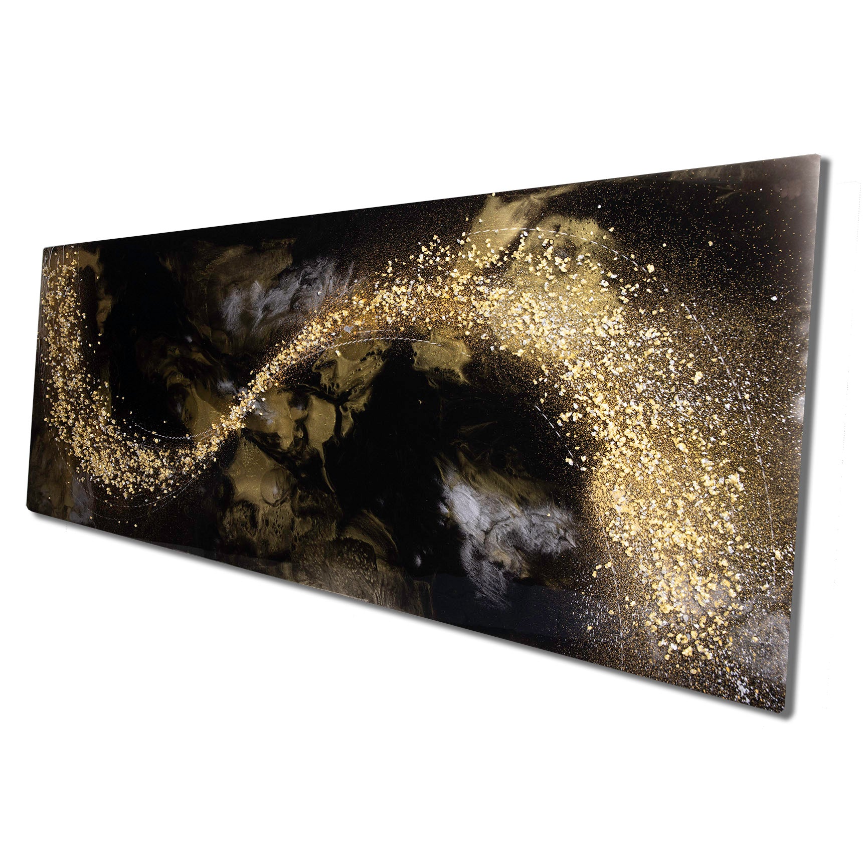 Black and Gold hand made luxury wall art - large statement wall art 