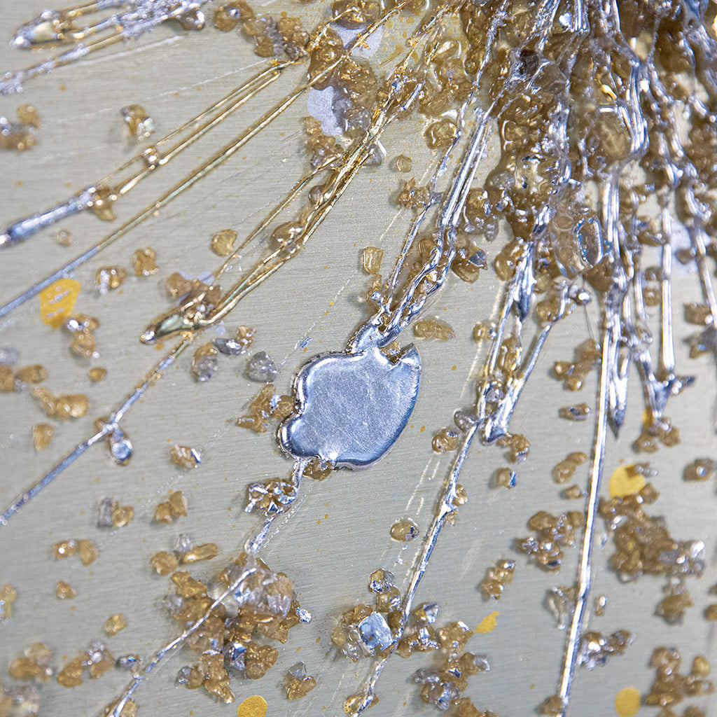 Champagne Treasure, metal wall art