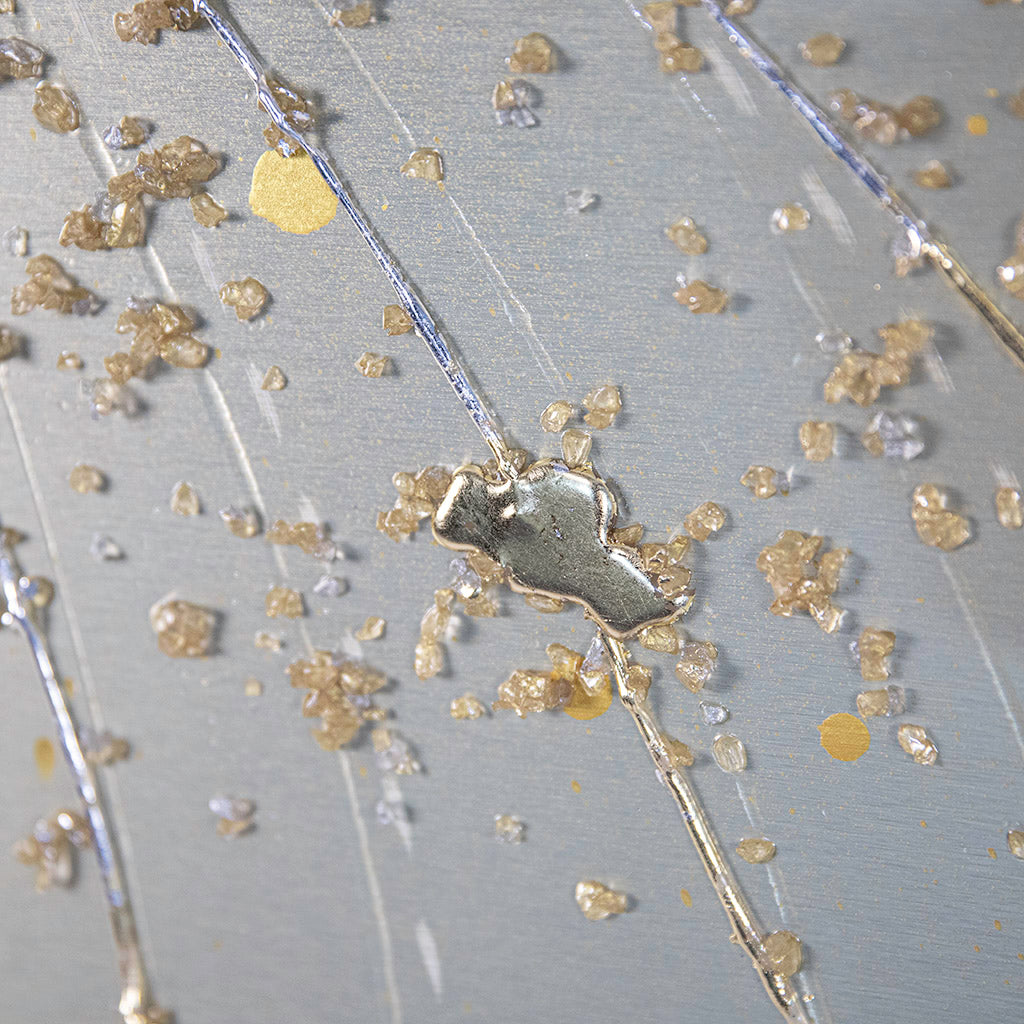 Champagne Treasure, metal wall art