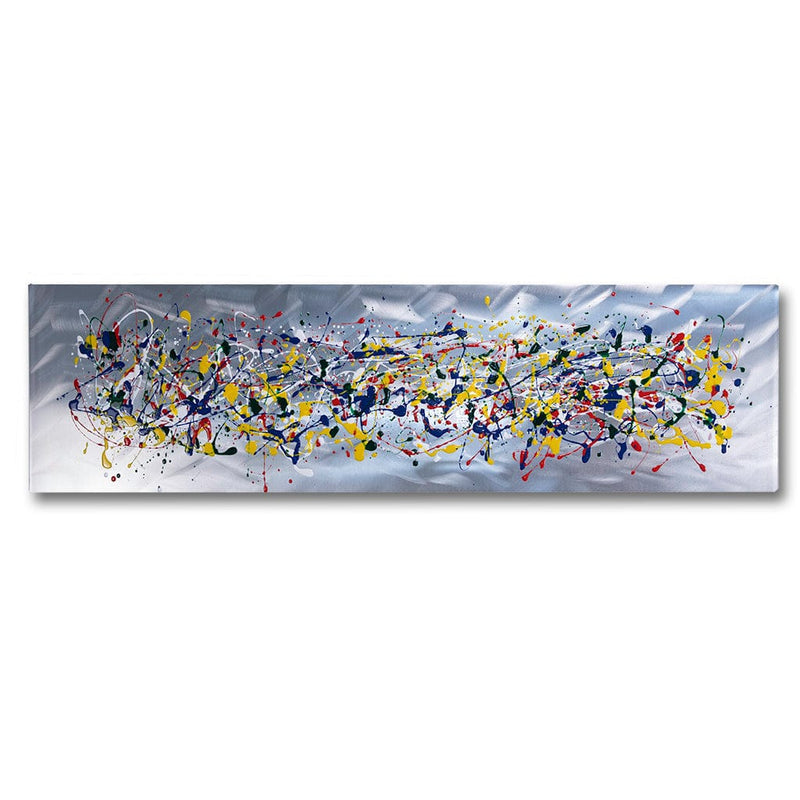 Multicoloured large metal wall art. Hand made in Yorkshire